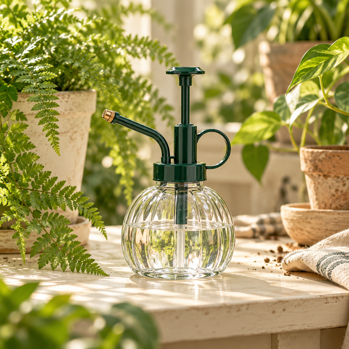 Freshvist plant mister — AI-generated illustrative product image; garden props not included